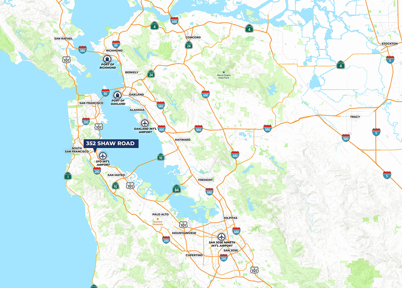 352 Shaw Road Location Map